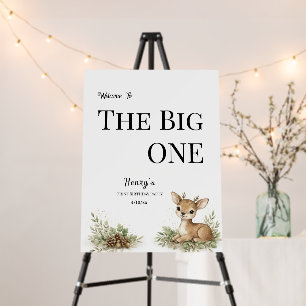 The Big ONE Deer Hunting 1st Birthday Welcome Sign