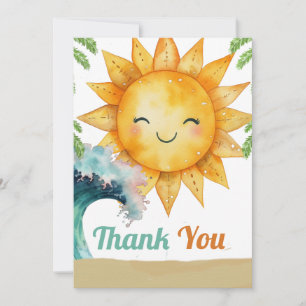 The Big One First Birthday Thank You Card