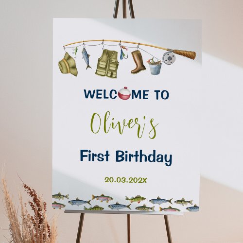 The Big One Fisherman Birthday Welcome Sign