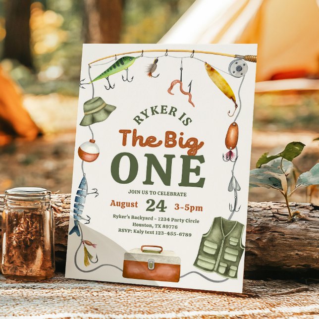 The Big One Fishing Birthday Invitation (Creator Uploaded)