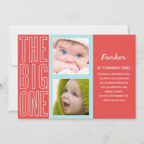 THE BIG ONE IN RED | FIRST BIRTHDAY INVITATION