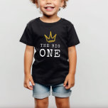 The BIG ONE | Notorious 90's 1st Birthday Party Baby T-Shirt<br><div class="desc">Celebrate your little one whose getting BIGGIE,  BIGGIE BIGGIE! Embrace the 90's hip-hop and rap nostalgia with this unique and fully customizable kids birthday t-shirt – featuring a golden crown and fun rugged typography.</div>