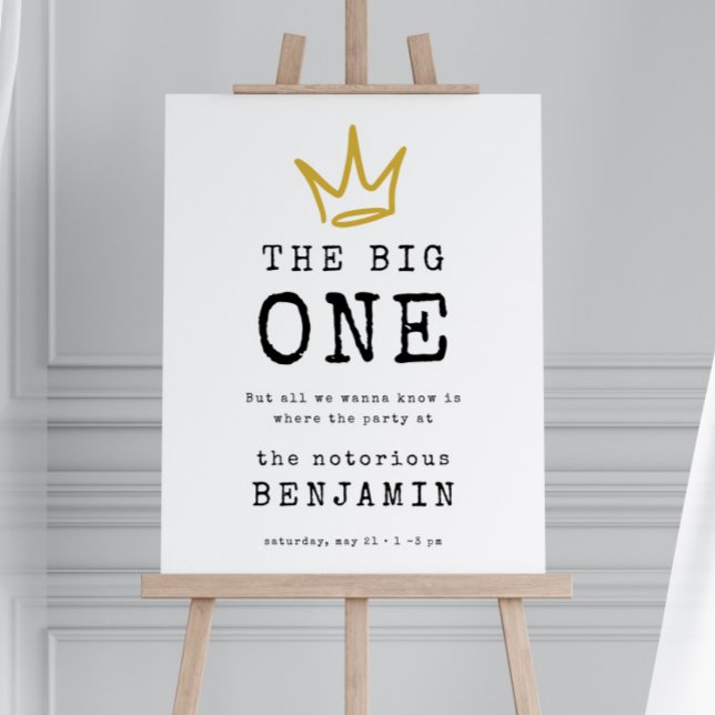 The BIG ONE | Notorious 90's 1st Birthday Party Foam Board (Creator Uploaded)