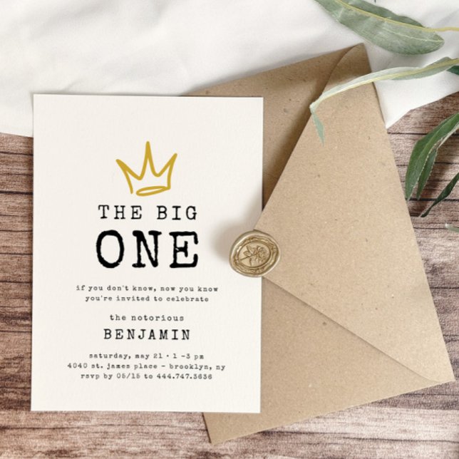 The BIG ONE | Notorious 90's 1st Birthday Party Invitation (Creator Uploaded)