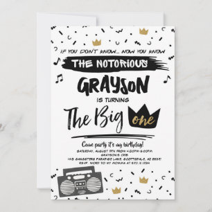 The BIG One Notorious First Birthday Invitation
