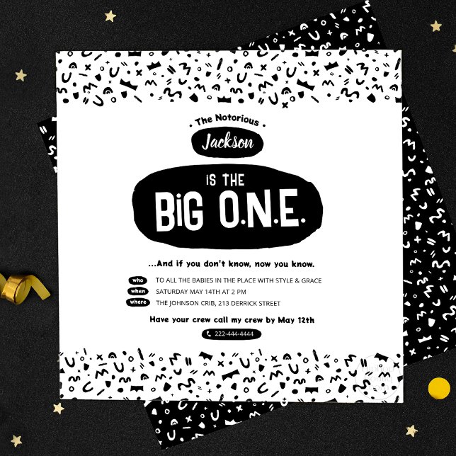 The Big One Notorious Hip Hop Birthday Invitation (Creator Uploaded)