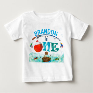 The big one O-fish-ally fishing first birthday Baby T-Shirt
