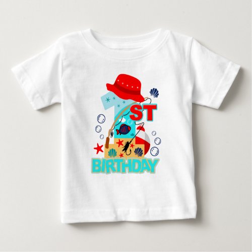 The Big ONE O_fish_ally One  First Birthday Baby T_Shirt