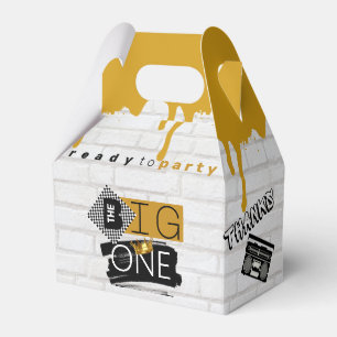 The BIG One Retro 90's Hip Hop 1st Birthday Photo Favor Boxes