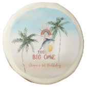 The Big One | Retro Summer Surf Birthday Sugar Cookie (Front)