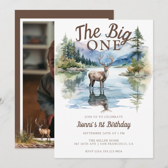The Big One | Rustic Birthday Birthday Invitation (Front/Back)