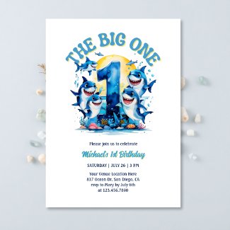 The Big One Shark Theme Under the Sea 1st Birthday