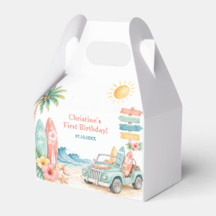 The Big One Surf Beach 1st Birthday Favor Boxes