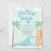 The Big One Surf Beach 1st Birthday Invitation (Front)