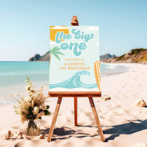 The Big One Surf Beach 1st Birthday Welcome Foam Board