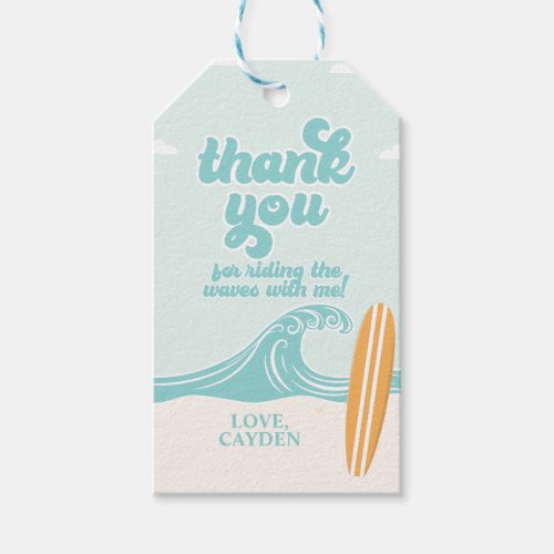 The Big One Surf Beach Thank You Gift Tags