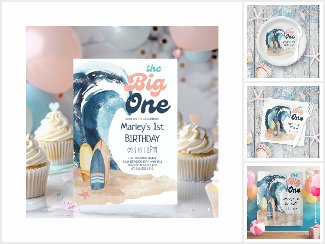The Big One | Surf & Beach Theme Kids 1st Birthday