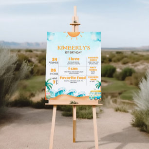 The Big One, Surf Birthday Milestone Sign