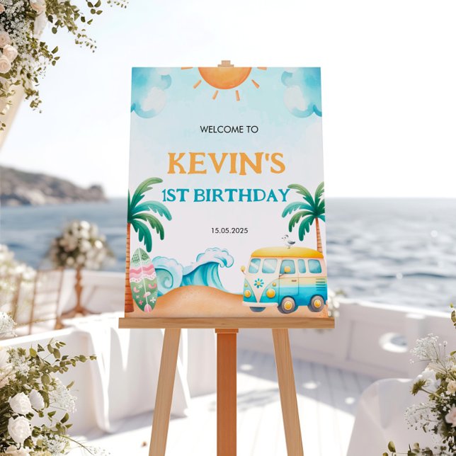 The Big One, Surf Birthday Welcome Sign (Creator Uploaded)