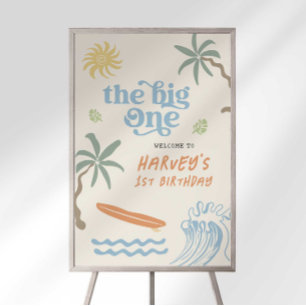 The Big One Surf Retro Welcome Sign