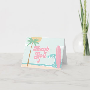 The Big One Surfing First Birthday Thank You Card