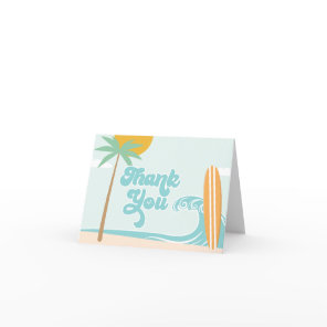 The Big One Surfing First Birthday Thank You Card
