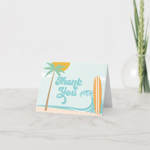 The Big One Surfing First Birthday Thank You Card