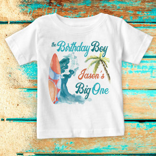 The big one surfing retro birthday matching baby T-Shirt