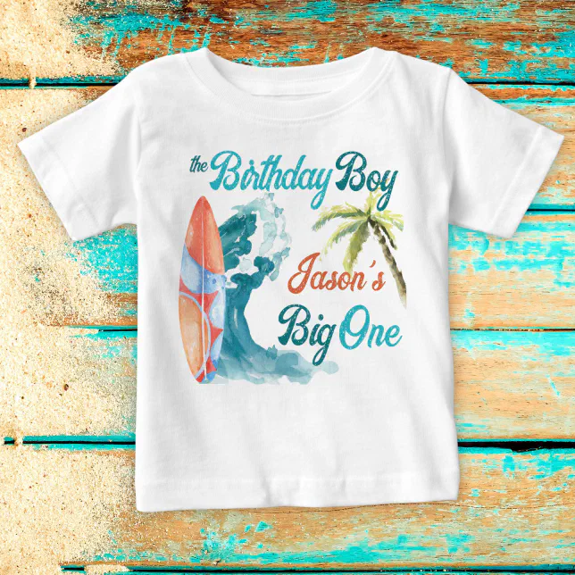 The big one surfing retro birthday matching baby T-Shirt
