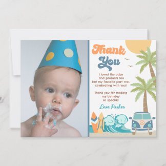 The Big One Surf's Up Birthday Thank You Cards