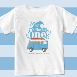 The big one surfs up personalized birthday t-shirt
