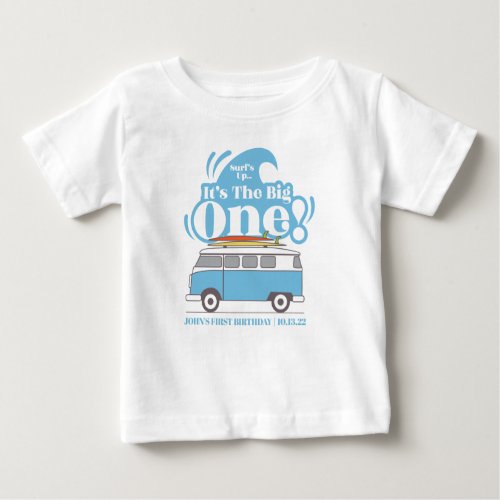 The big one surfs up personalized birthday t_shirt