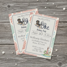 The Big One Tropical Surf Dachshund Birthday