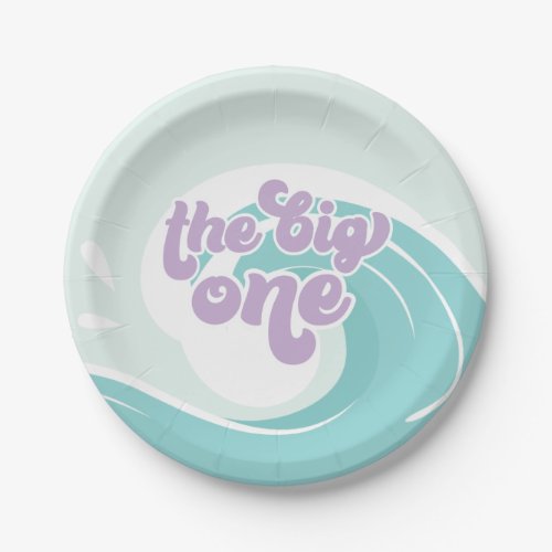 The Big One Wave Beach Birthday Paper Plates