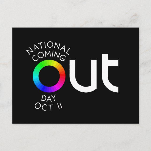 The Big OUT Black Postcard (Front)