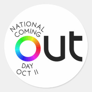 The Big OUT Round White Sticker