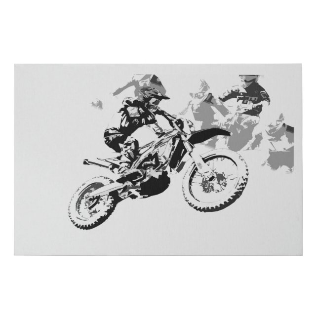 The Big Race - Motocross Racers  Faux Canvas Print (Front)