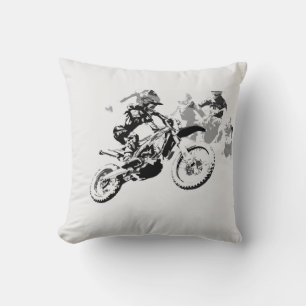 The Big Race - Motocross Racers Throw Pillow