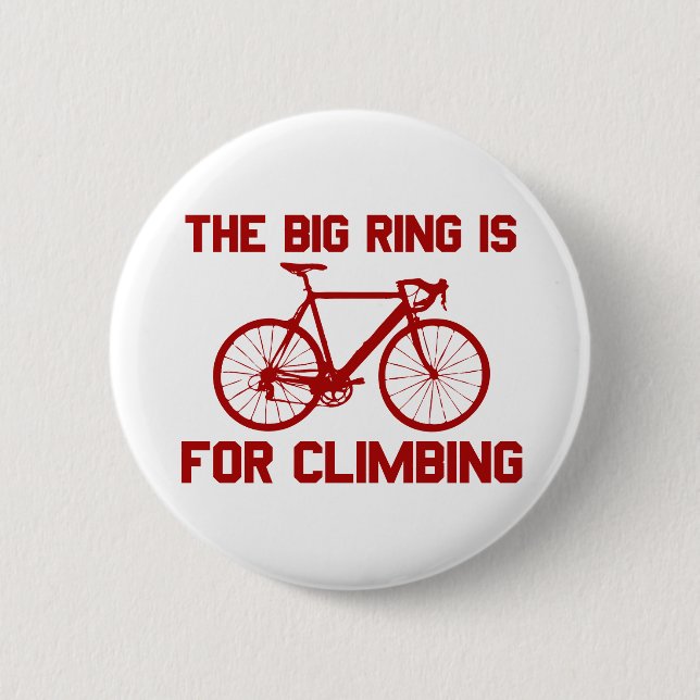 The Big Ring Is For Climbing Button (Front)