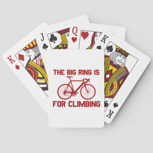 The Big Ring Is For Climbing Poker Cards (Back)