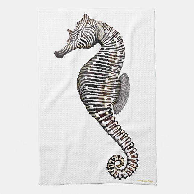 The Big Seahorse Kitchen Towel (Vertical)