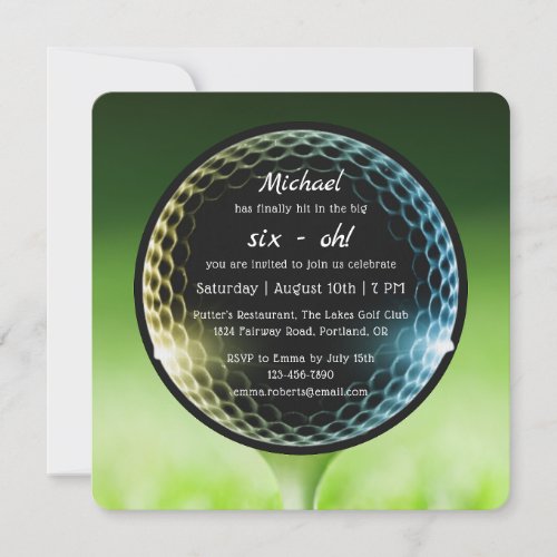 The Big Six_Oh Golf 60th Birthday Party Invitation