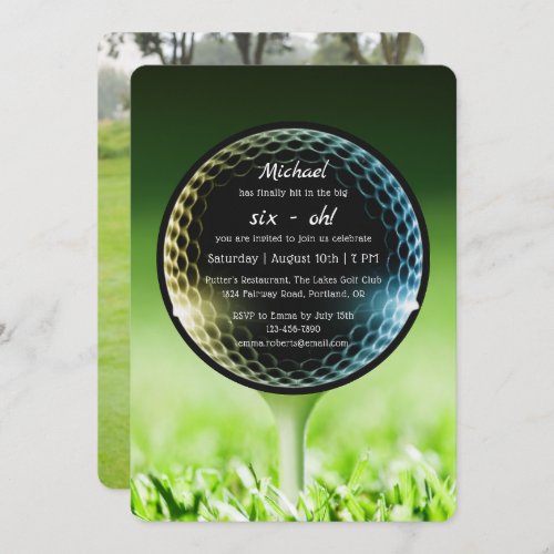 The Big Six_Oh Golf 60th Birthday Party Photo Invitation