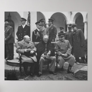The Big Three During Yalta Conference -- WW2 Poster