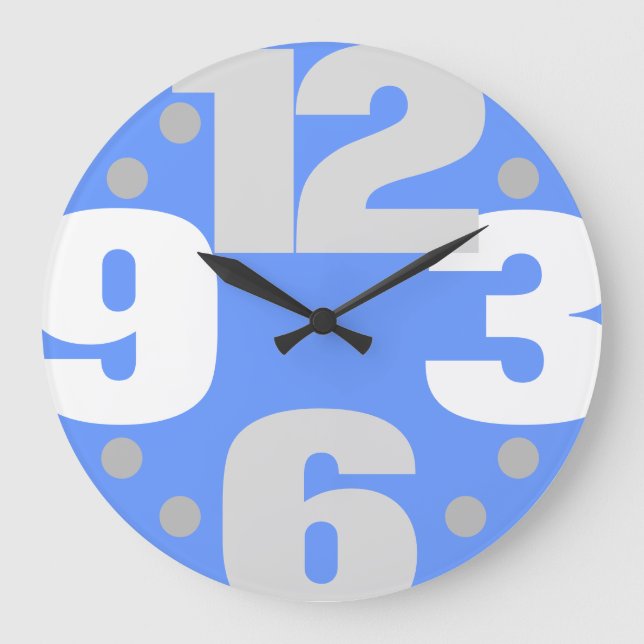 The Big Time - blue Large Clock (Front)