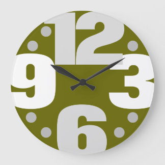 The Big Time - olive Large Clock