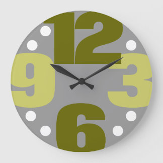 The Big Time - olive Large Clock