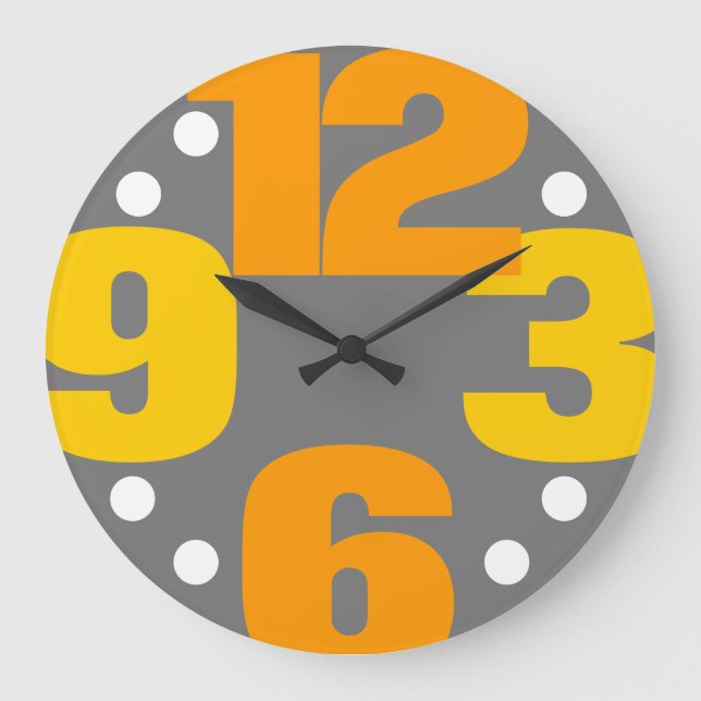 The Big Time - yellow Large Clock (Front)