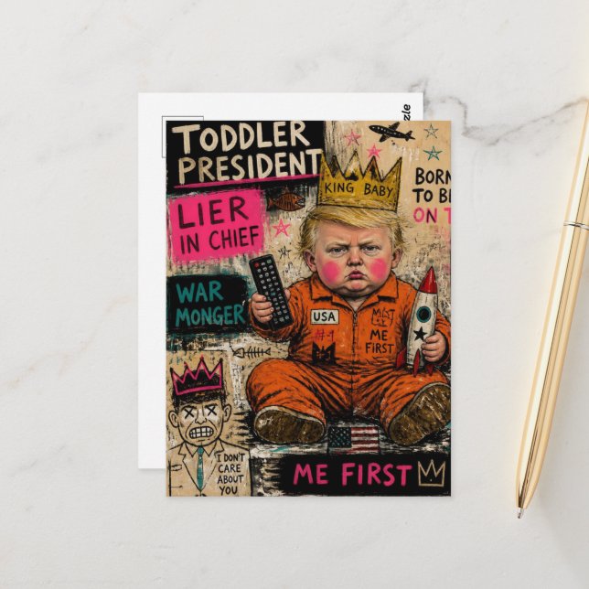 The Big Toddler President Postcard (Front/Back In Situ)