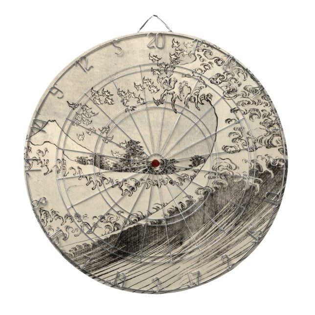 The Big Wave (by Katsushika Hokusai) Dart Board (Front)
